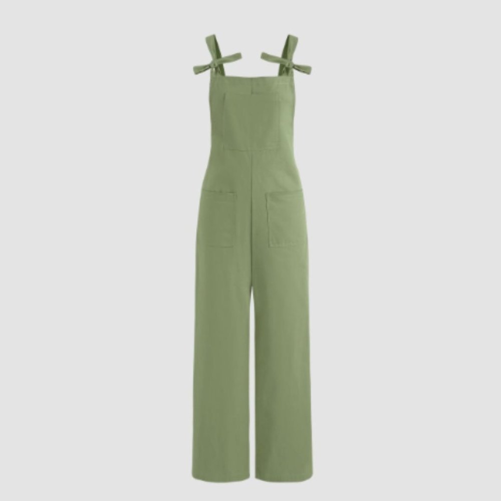 NWT Olive green cotton overalls